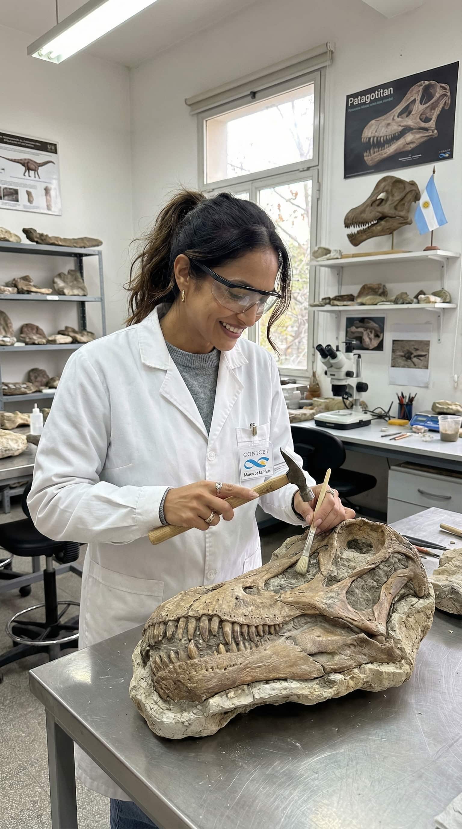 Dr Elena Vasquez qui étudie le Mitosaldaite dans son laboratoire