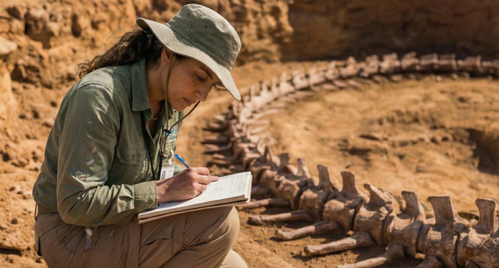 Elena Vasquez qui étudie la queue du Mitosaldaite